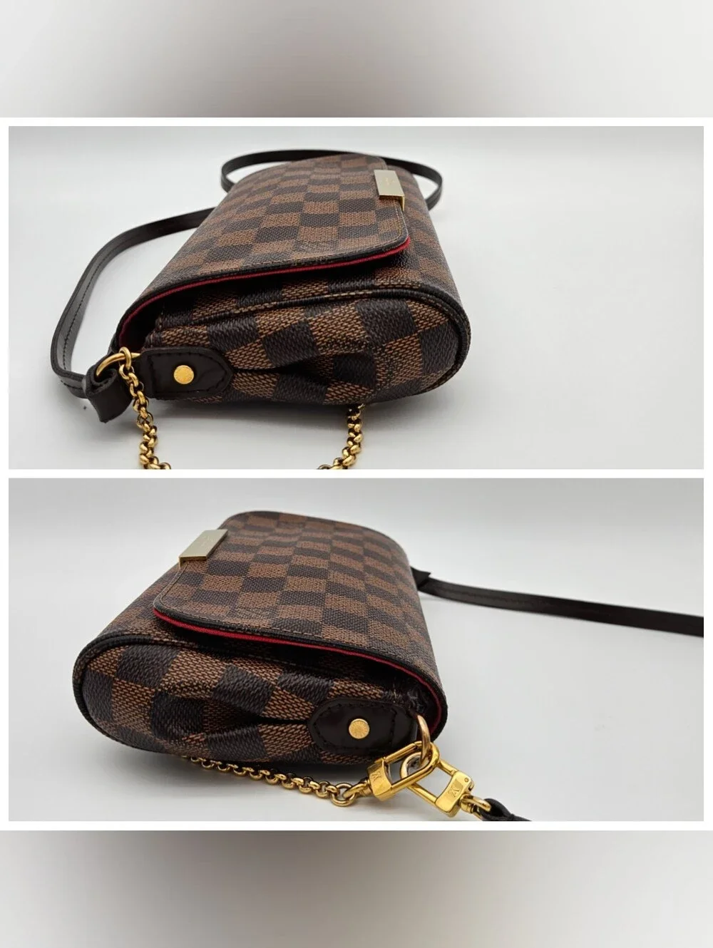 Authentic Louis Vuitton Damier Ebene Favorite #4414M